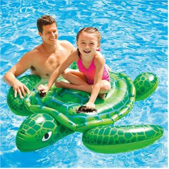 Trade Shop Trade Shop - Tartaruga Cavalcabile Gonfiabile Verde Per Bambini 150x127cm Due Maniglie 57524