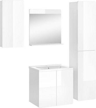 Vicco Conjunto De Muebles De Ba&ntilde;o Izan, Blanco, 4 Piezas, Vicco