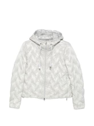 Herno Light Grey Quilted Hood Jacket