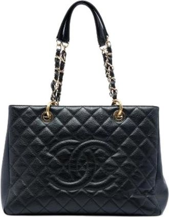 Chanel Pre-owned Grand Shopping Tote - Dames - Vintage Shopper - Zwart - ONE Size - Leer - Vintage