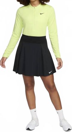 Nike Womens Advantage Dri-Fit Uv 1/2 Zip Golf Top In Yellow Green