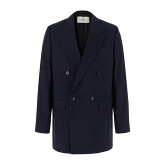 Ami Blazers, male, Blue, S, Stylish Jackets and Vests Collection
