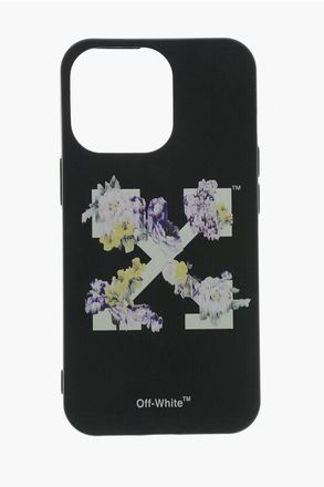 Off-white PVC Cover for iPhone 13 Pro with Arrow Floral Print size One Size