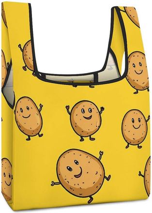 Generic Cute Potatoes Shopping Bag Reusable Grocery Tote Bag Foldable Handbag for Travel Picnic