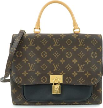 Louis Vuitton Marignan Monogram Canvas With Leather Brown Canvas Handbag (Pre-Owned)