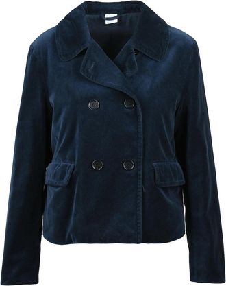 Aspesi Velvet Double-Breasted Jacket With Flap Pockets