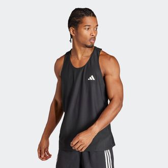 adidas Lauftop ADIDAS PERFORMANCE OTR B TANK, Herren, Gr. XXL, schwarz, Obermaterial: 86% Polyester, 14% Elasthan, clean, Rundhals, Tops Lauftop