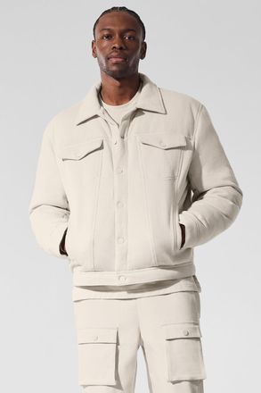 Alo | Ease Trucker Jacket in Bone, Size: Medium