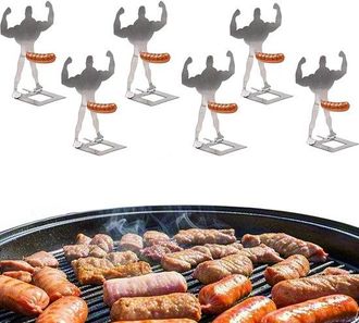 OEM Soporte Para 6 Perritos Calientes, Parrilla Divertida, Port&aacute;til, Parrilla Port&aacute;til Para Perritos Calientes, Acampadas Y Reuniones En El Jard&iacute;n