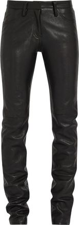 AARON ESH Slim-leg Leather Trousers - Black - 10 (UK10 / S)