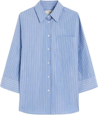 Max Mara Camicia con maniche a 3/4 - Blu