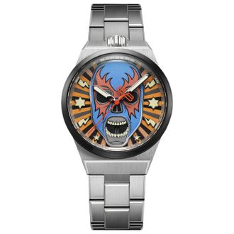Bomberg Watches Mens BOLT-68 Neo Lucha Libre 43mm Quartz Watch BF43H3SP.03-1.12