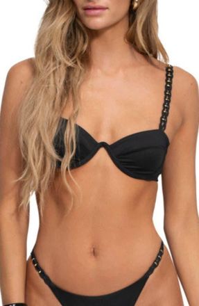 Agua Bendita Maray Solstice Bikini Top in Black at Nordstrom, Size X-Small