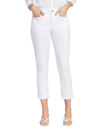NYDJ Nydj Petite Girlfriend Optic White Straight Leg Jean