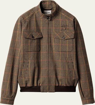 Miu Miu Check Wool Zip Jacket