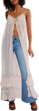 Free People Star of the Show Sequin Mesh Nightgown in Peach Dust at Nordstrom Rack, Size X-Large