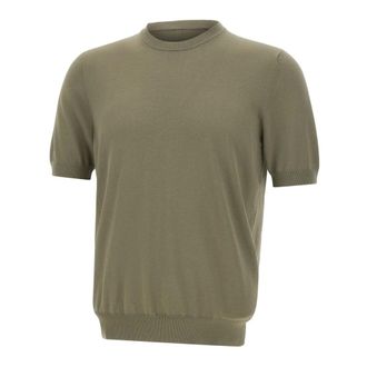 Gran Sasso Round-neck Knitwear, male, Green, Size: 3XL Crew Knitwear