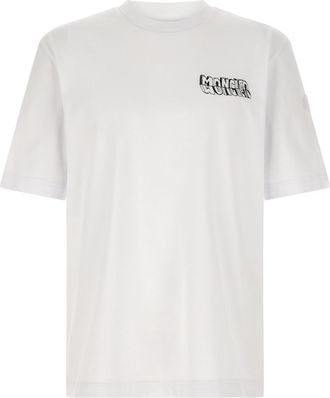 Moncler White Embroidery T-shirt