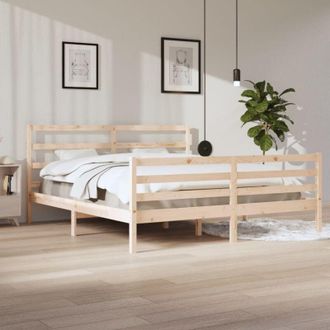 vidaXL Vidaxl - Estructura De Cama Sin Colch&oacute;n Madera Maciza De Pino 200x200 Cm