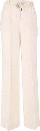 PESERICO Relaxed High Elastic Waist Wide-Leg Pants