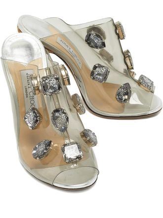 Jimmy Choo London Sandalen verfraaid met kristallen - Wit