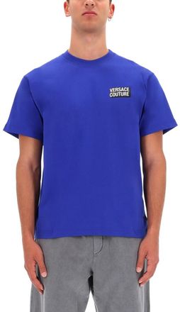 Versace Jeans Couture Blue Logo Crew Neck T-Shirt