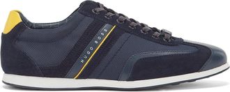 HUGO BOSS Mens Stiven Lace Up Low Top Sneakers in Navy - Size UK 6