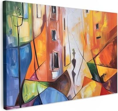 Tableau Toile Abstrait MuchoWow 120x80cm - Décoration Murale Moderne Pour Salon