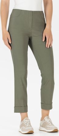 Stehmann 3/4-Hose STEHMANN Igor, Damen, Gr. 44, N-Gr, vetiver, Web, Obermaterial: 72% Viskose, 25% Polyamid, 3% Elasthan, figurbetont 3/4-L&auml;nge, Hosen 3/4-Hose