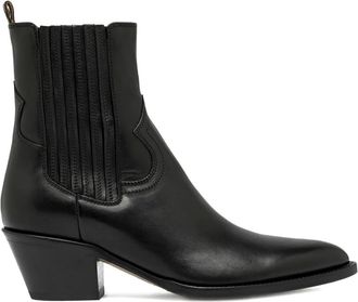 Buttero 60 mm enkellaarzen met elastisch vlak en puntige neus - Zwart