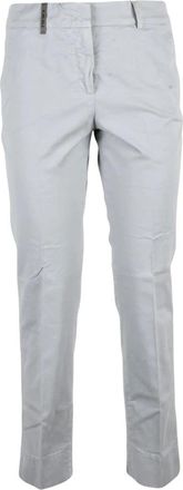 PESERICO Pantalones Chinos Crop - Trousers - Mujer - Gris - XS