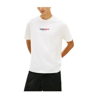 Tommy Hilfiger T-Shirts, male, White, Size: XL T-Shirts