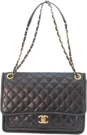 Chanel Pre-owned Vintage Schoudertas - Dames - Vintage Schoudertas - Zwart - ONE Size - Leer - Vintage