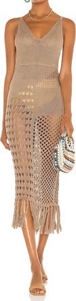 Flook Rey Midi Dress In Fawn