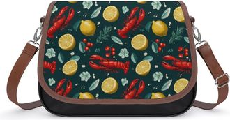 Generic Lobster Lemon Fashion Womens Crossbody Bags Novelty Handbag Shoulder Bag Purse