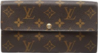 Louis Vuitton Brown Pvc Leather Long Bill Wallet (Bi-Fold) (Pre-Owned)