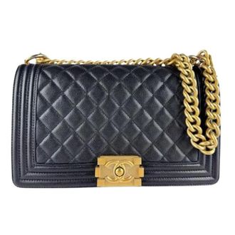 Chanel Pre-owned Vintage Schoudertas - Dames - Pre-owned - Zwart - Maat: ONE Size Leer