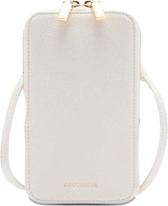 Coccinelle Pouch per smartphone con tracolla regolabile - Bianco