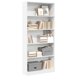 Berkfield Home Bookcase White 80x24x176 cm Engineered Wood | Size: 80 x 24 x 176 cm