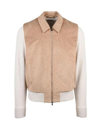 Ambrosio Ambrosio Suede Effect Jacket - Beige