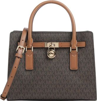Michael Kors Tassen, Dames, Bruin, ONE Size, Polyester, Hamilton Small Satchel