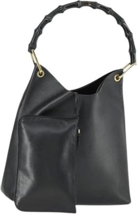 Gucci Pre-owned Handbags, female, Black, Size: ONE SIZE Pre-owned Vintage Leather Handbag