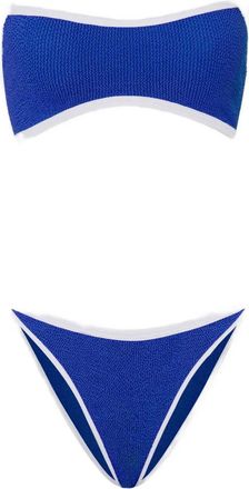 Hunza G Tyler contrast-trim bikini set - Blue