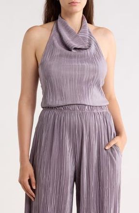 Renee C Plisse Halter Top in Dark Mauve at Nordstrom Rack, Size X-Large