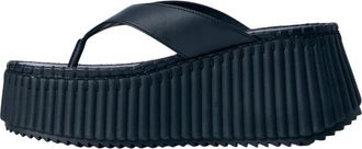 Chlo&eacute; Nama Wedge Sandalen - Dames - Sleehakken - Zwart - 40 EU - Leer - Schoenen