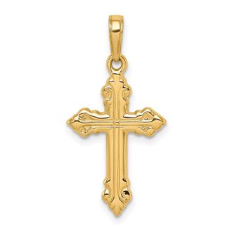 Diamond2Deal 10k Yellow Gold Cross Pendant
