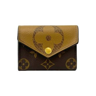 Louis Vuitton Brown Leather Wallet (Tri-Fold) (Pre-Owned)
