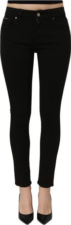 Dolce & Gabbana Skinny Denim Jeans - Dames - Skinny Jeans - Zwart - 2XS - Denim - Jeans