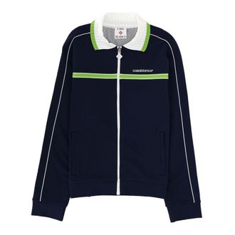 Casablanca Round Pique Track Jacket - - Sweatshirts & Hoodies - Uomo - Blu - M