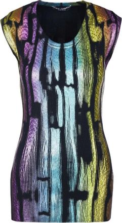 Dolce & Gabbana Metallic Viscose Tank Top - Dames - Truien - Veelkleurig - Maat: XS Viscose